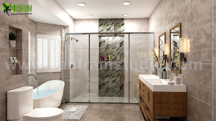 Modern Interior Design Bathroom Developed by Yantram Architectural ...