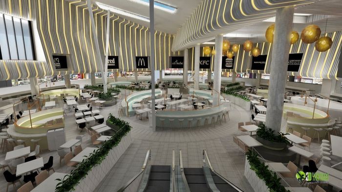 Stylish 3D Modern Interior Shopping mall - Restaurant Design | CGTrader Stylish 3D Modern Interior Shopping mall - Restaurant Design | CGTrader