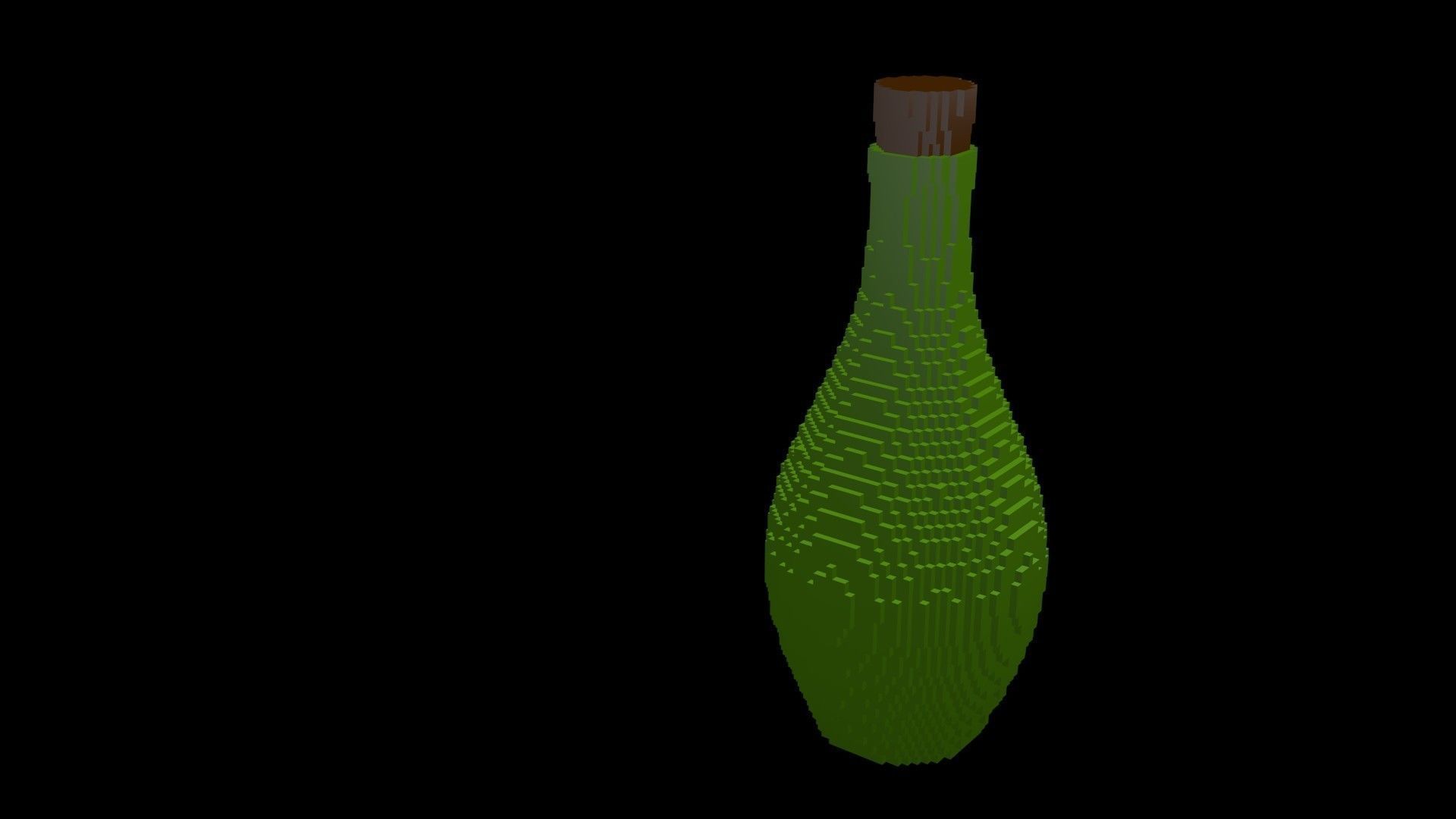 3d Green Potion Bottle Voxel 1 Cgtrader