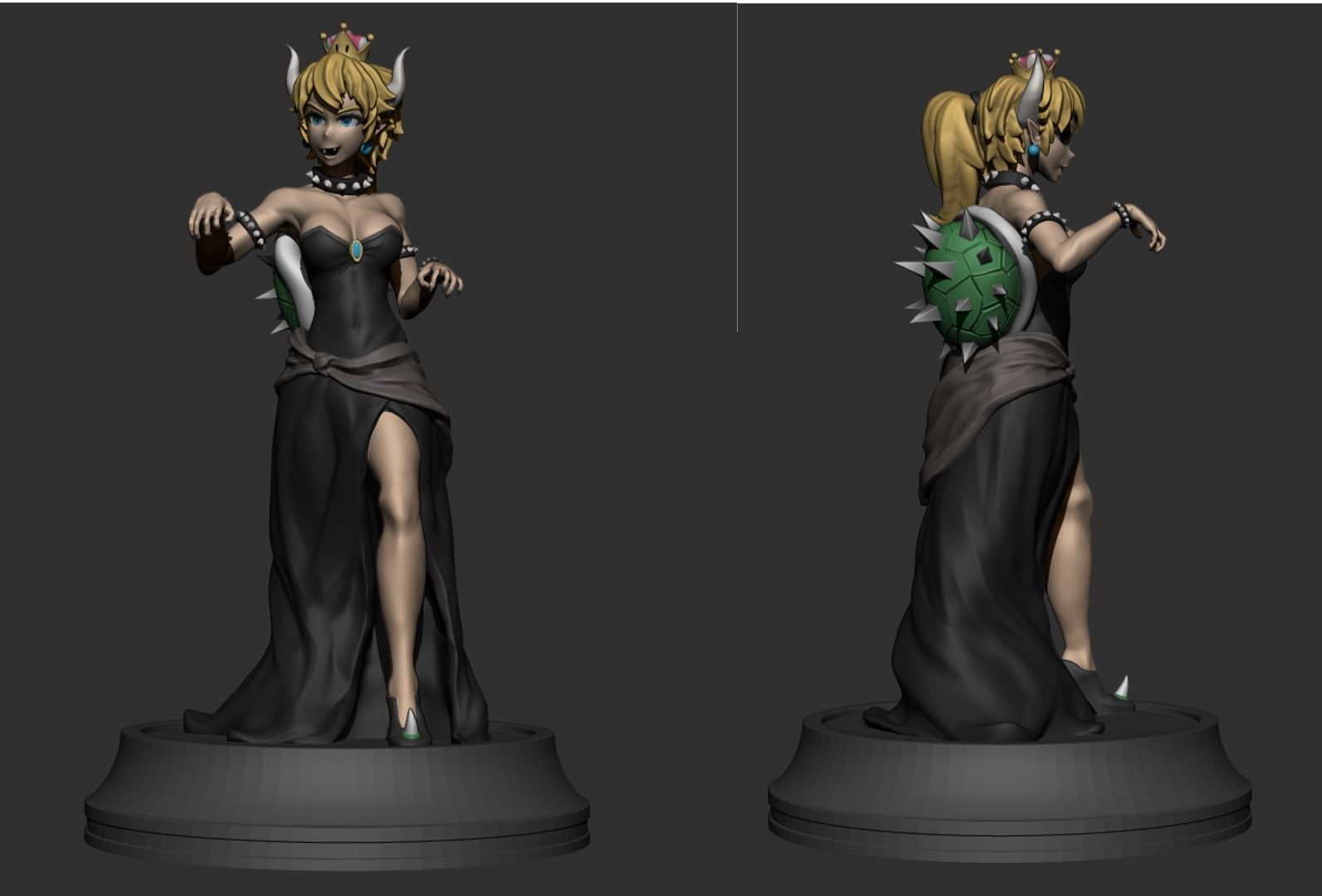 Bowsette Printable Miniature 3D model 3D printable | CGTrader
