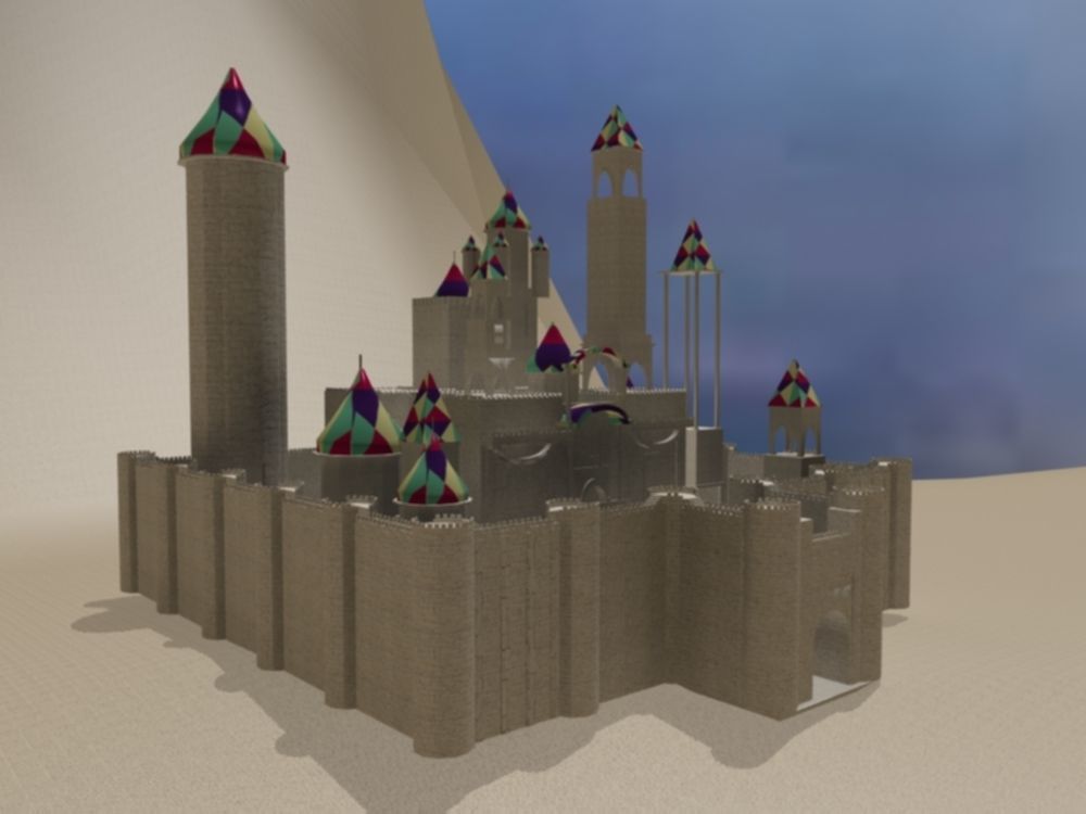 3D model 3D LOW POLY MEDIEVAL building CASTLE VR / AR / low-poly | CGTrader