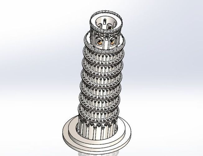 leaning tower of pisa 3d model 3D model 3D printable | CGTrader