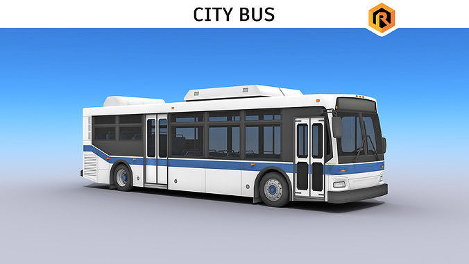 3D Model City Bus VR / AR / Low-Poly | CGTrader