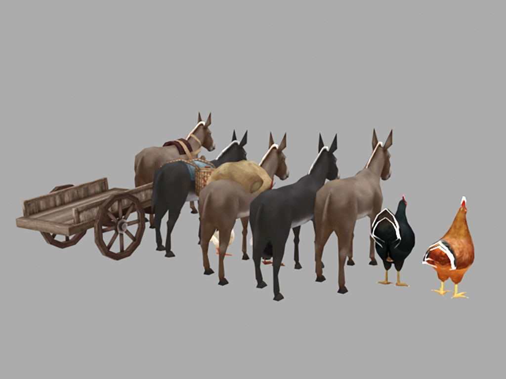 3D model Domestic animals VR / AR / lowpoly CGTrader