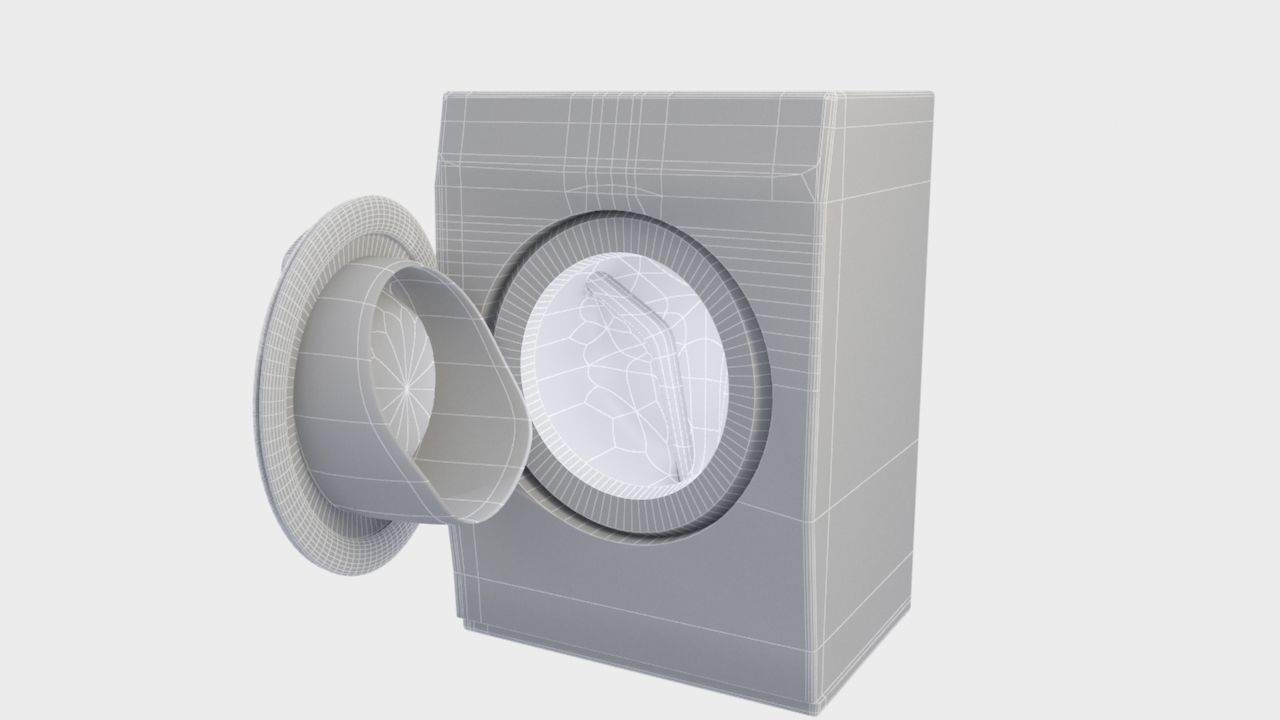 3D model low poly washing machine VR / AR / lowpoly CGTrader