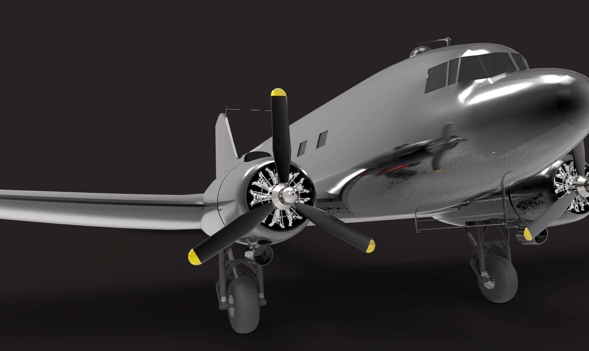 Douglas DC-3 free 3D Model 3DM - CGTrader.com