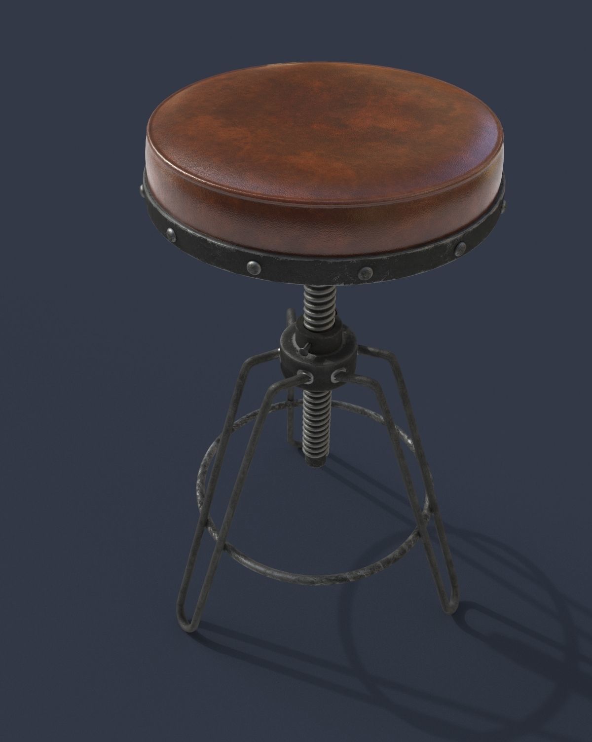 Industrial bar stool free 3D model CGTrader