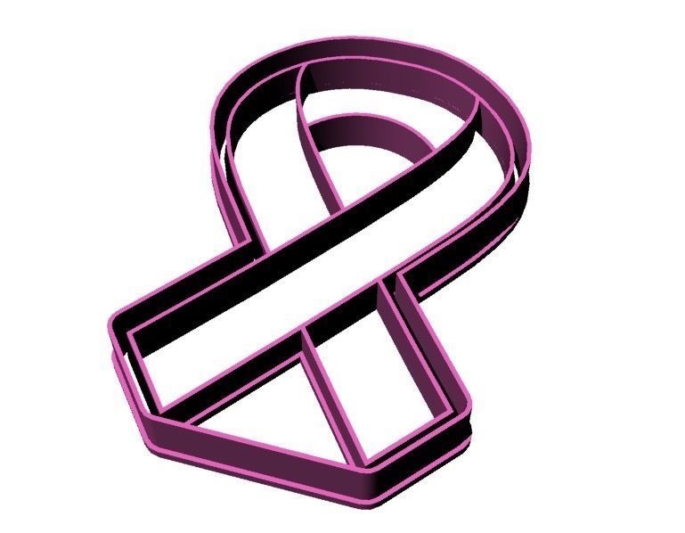 Breast Cancer Ribbon 3D model 3D printable | CGTrader