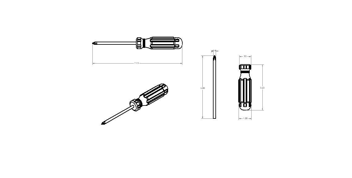 Phillips Head Screwdriver 3D model CGTrader