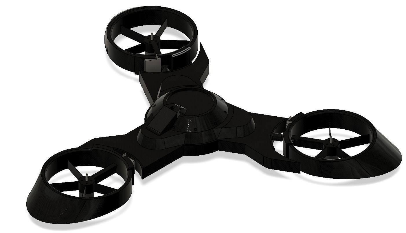 Tri rotor 3D model 3D printable | CGTrader