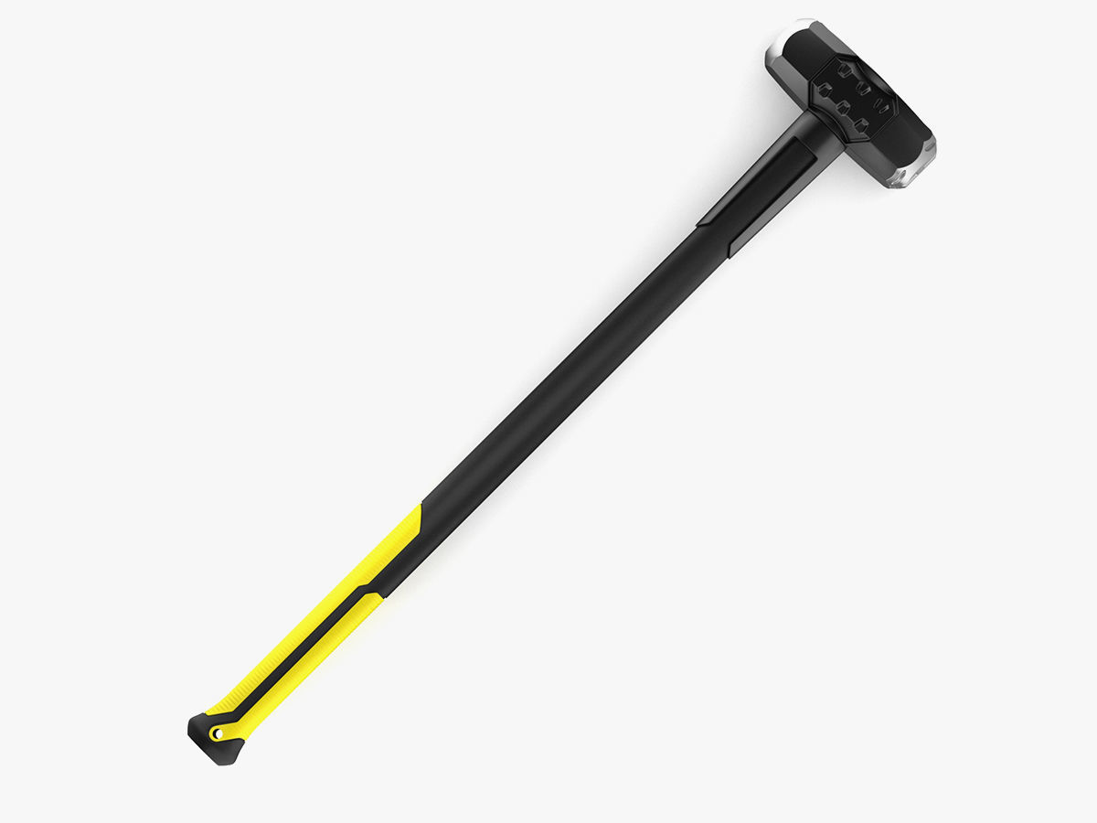Yellow Sledge Hammer 3D model CGTrader