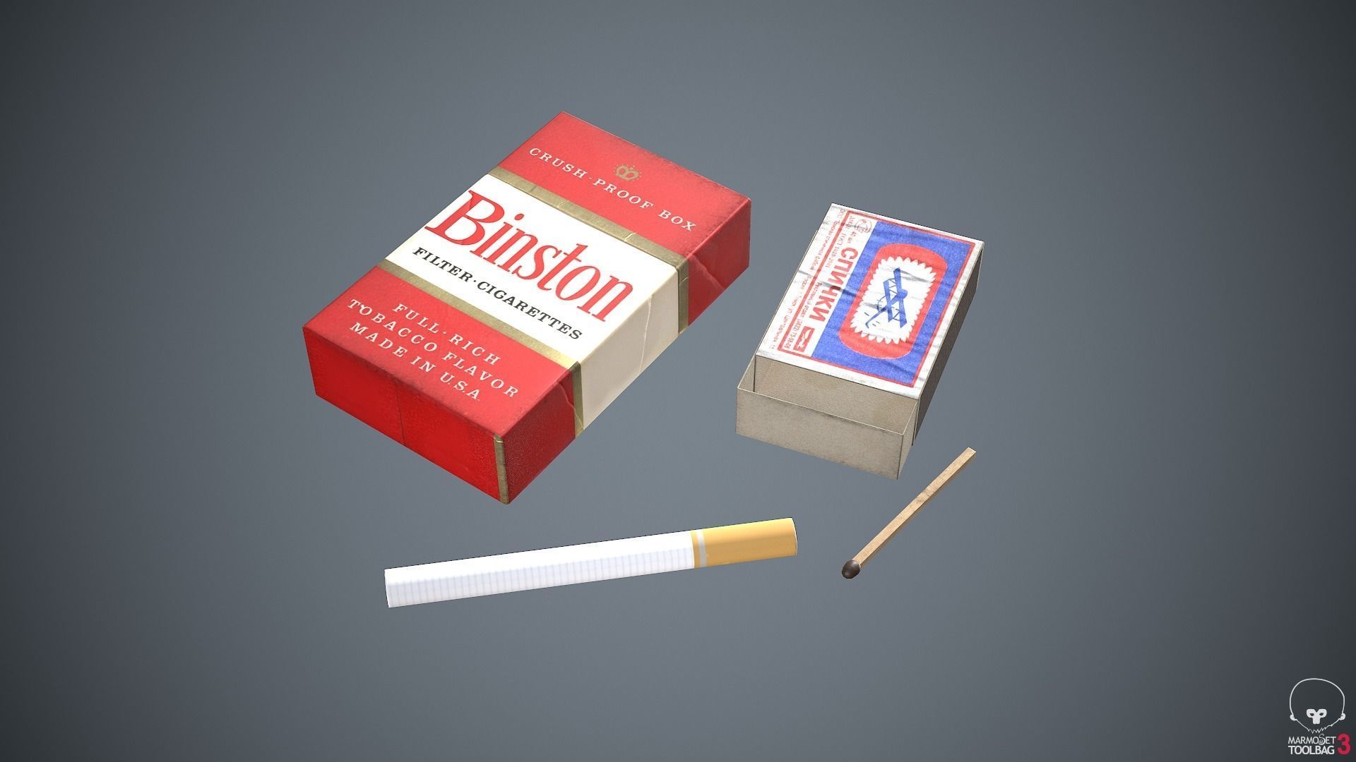 3D model Cigarettes and matches VR / AR / lowpoly CGTrader
