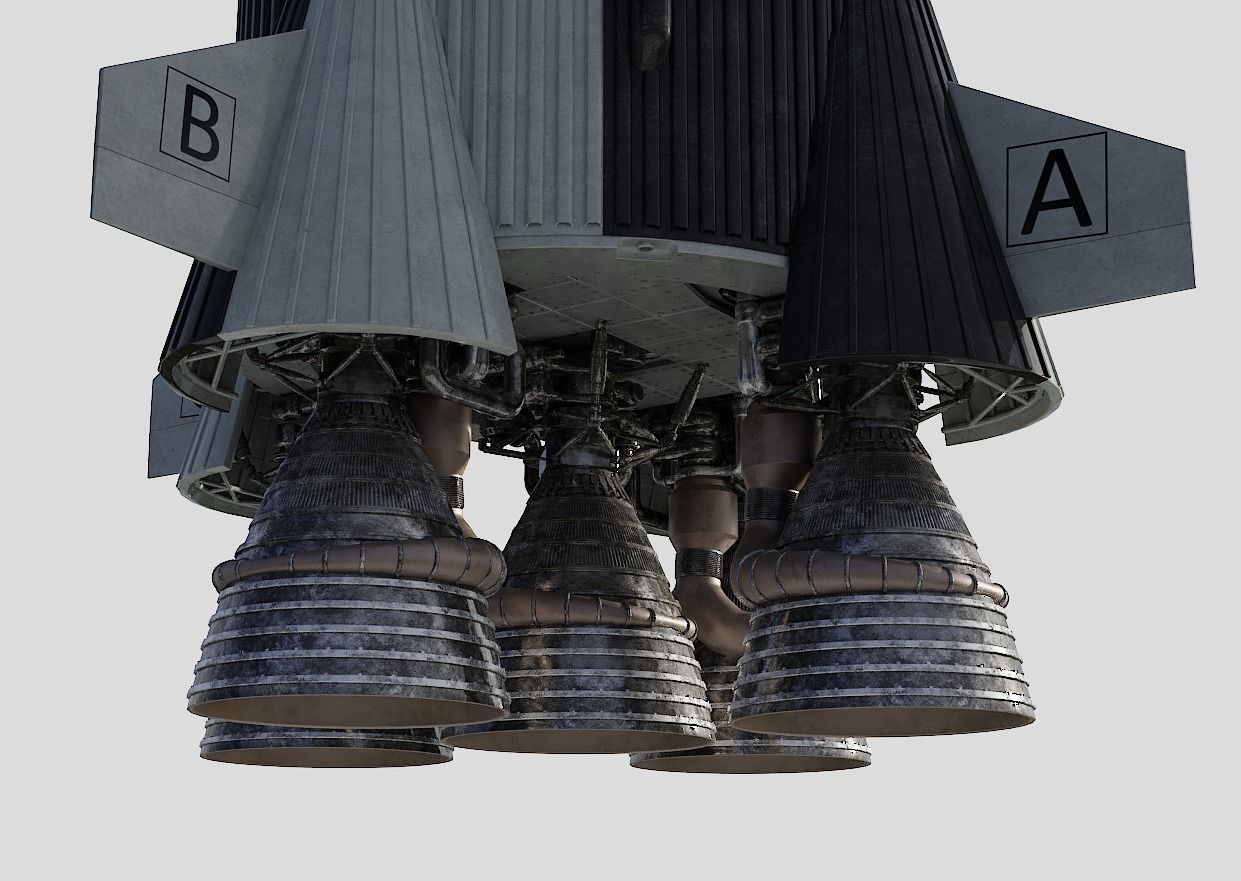 saturn5 rocket 3D model CGTrader