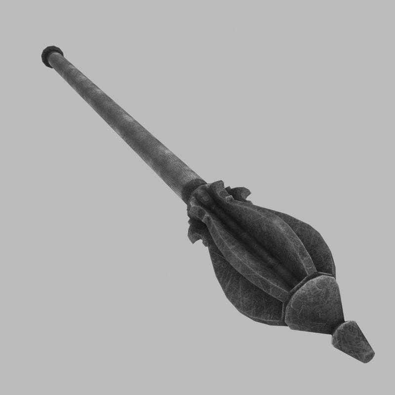 Indian mace 3D model CGTrader