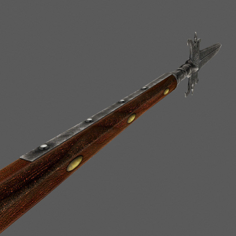 Javelin polearm 3D model CGTrader