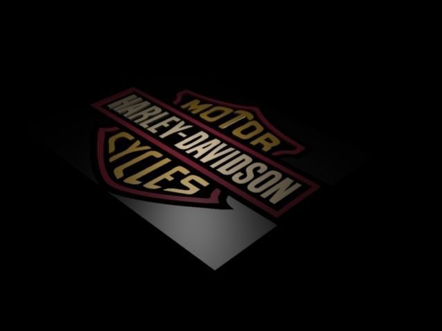 3d harley davidson logo cgtrader