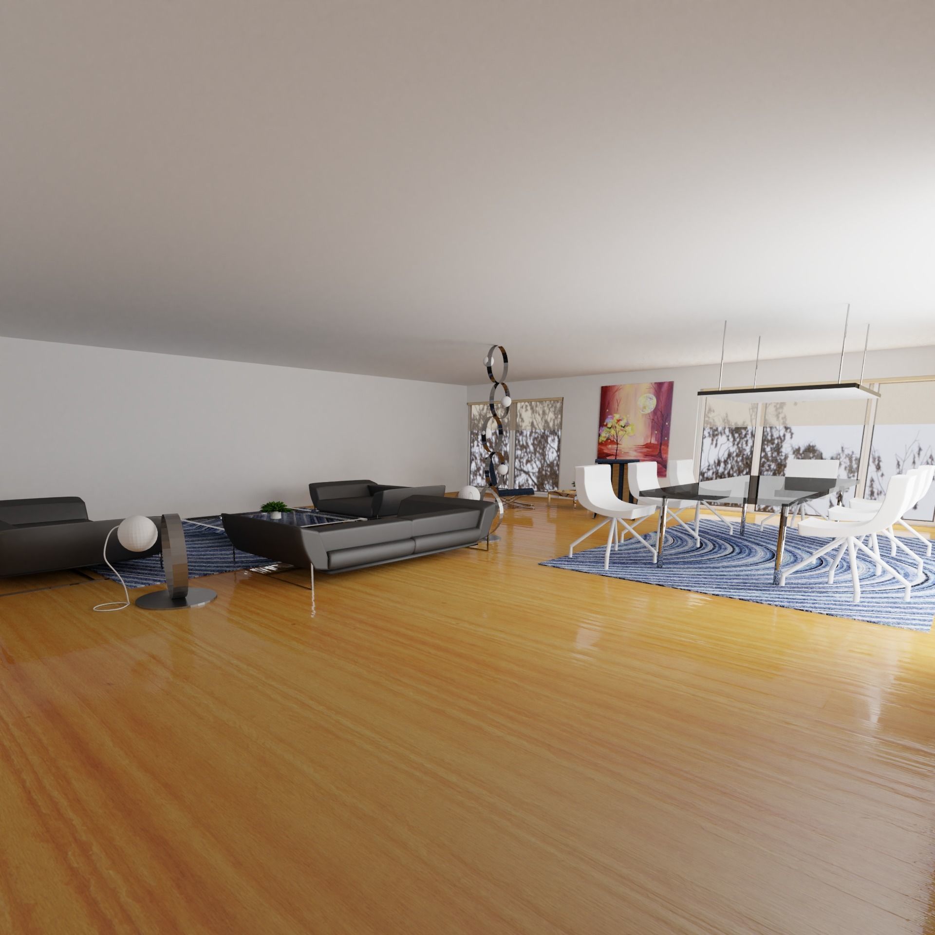 Modern Living Room free 3D model | CGTrader