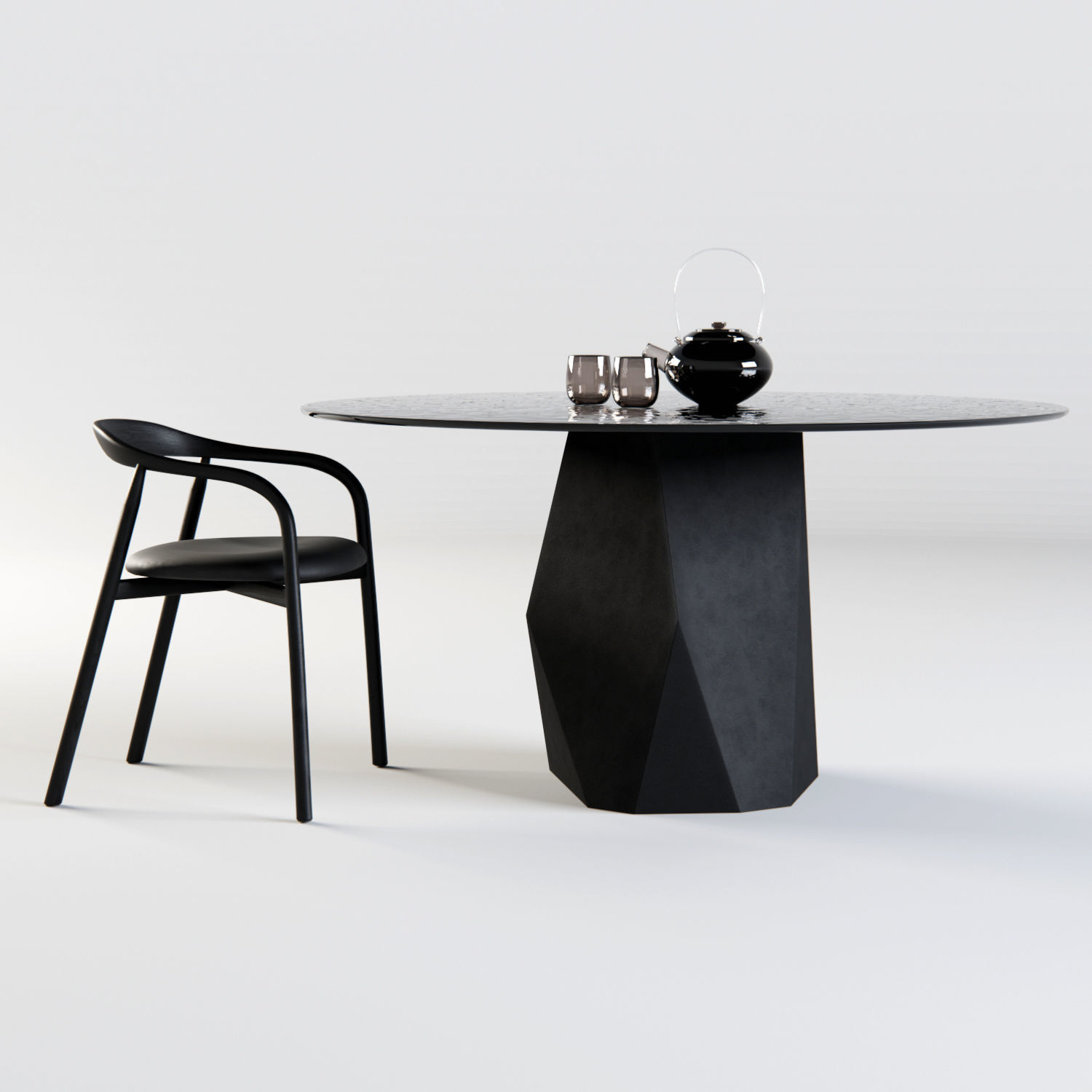 3d Sovet Italia Deod Table And Autumn Chair Cgtrader