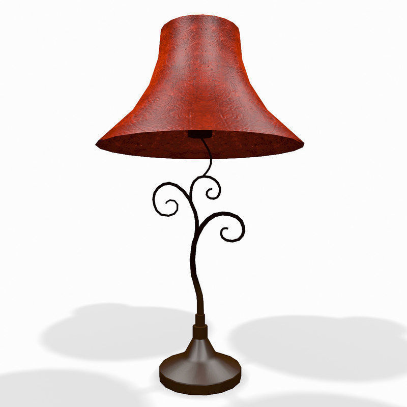 Classic Wooden Desk Lamp 3d Model