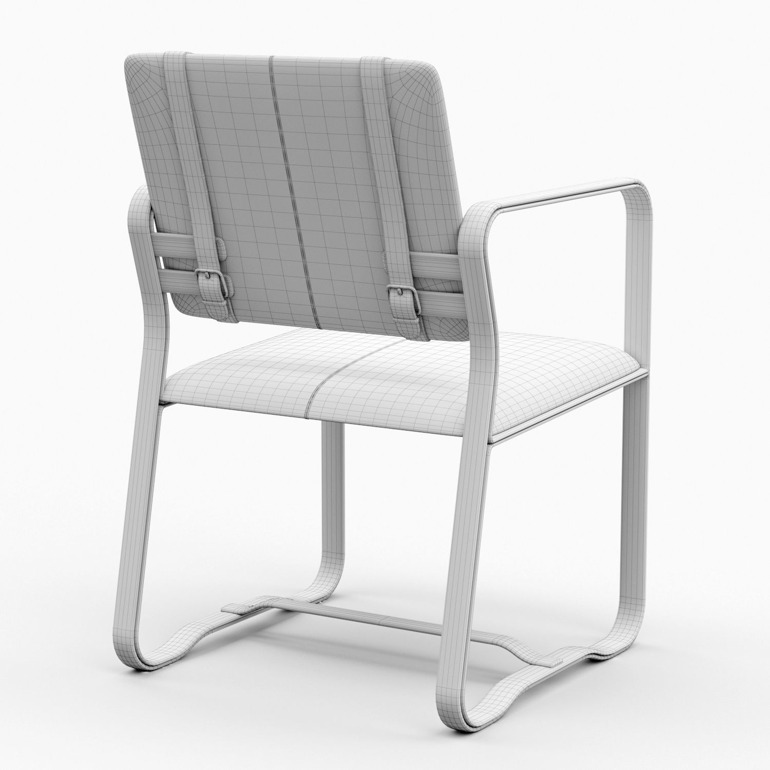 Buckle Desk Chair 3D model CGTrader