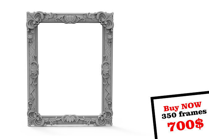 Frame 1 ornate 3D model 3D printable | CGTrader