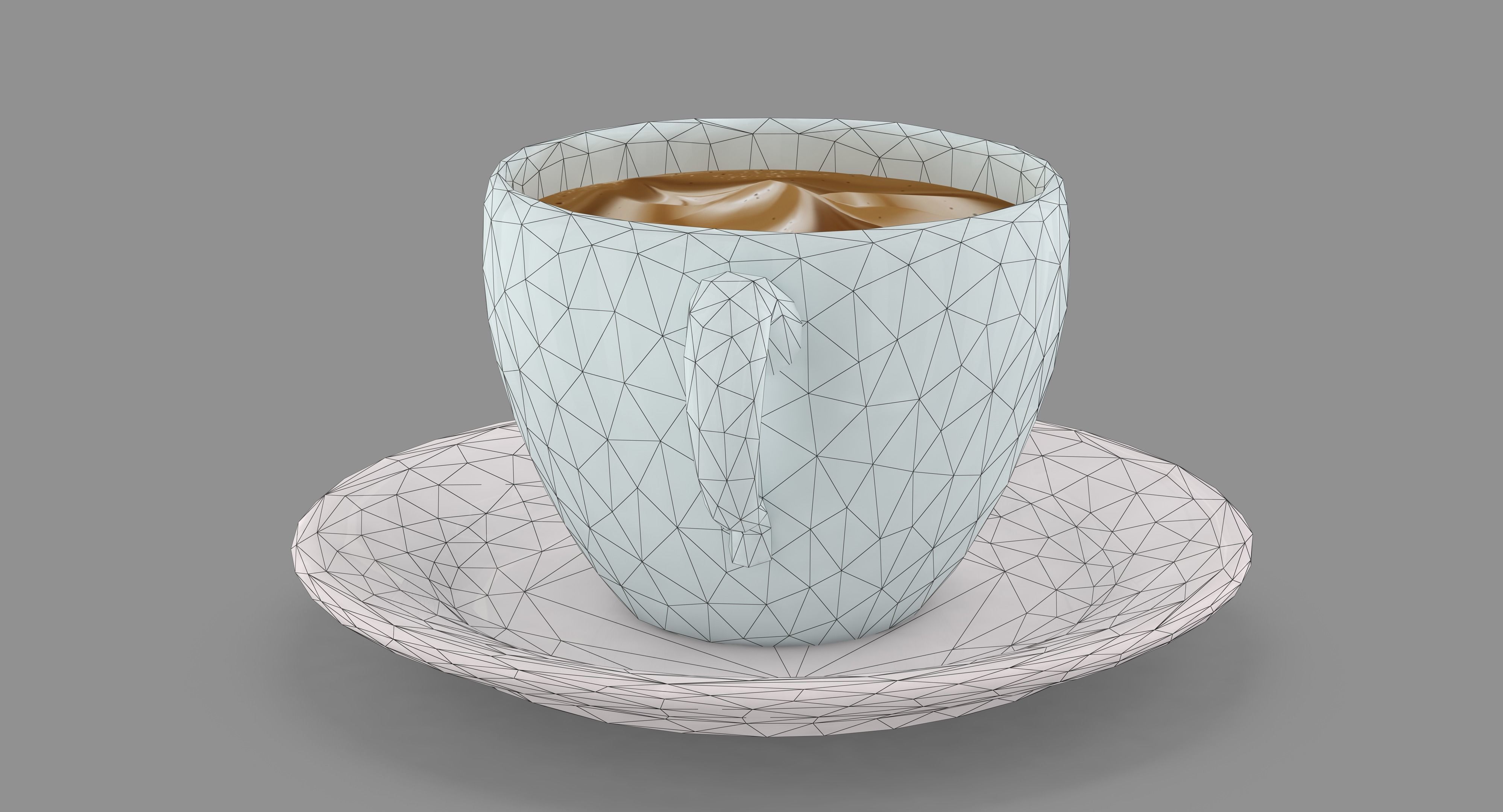 3D model Cappuccino Cup VR / AR / low-poly | CGTrader