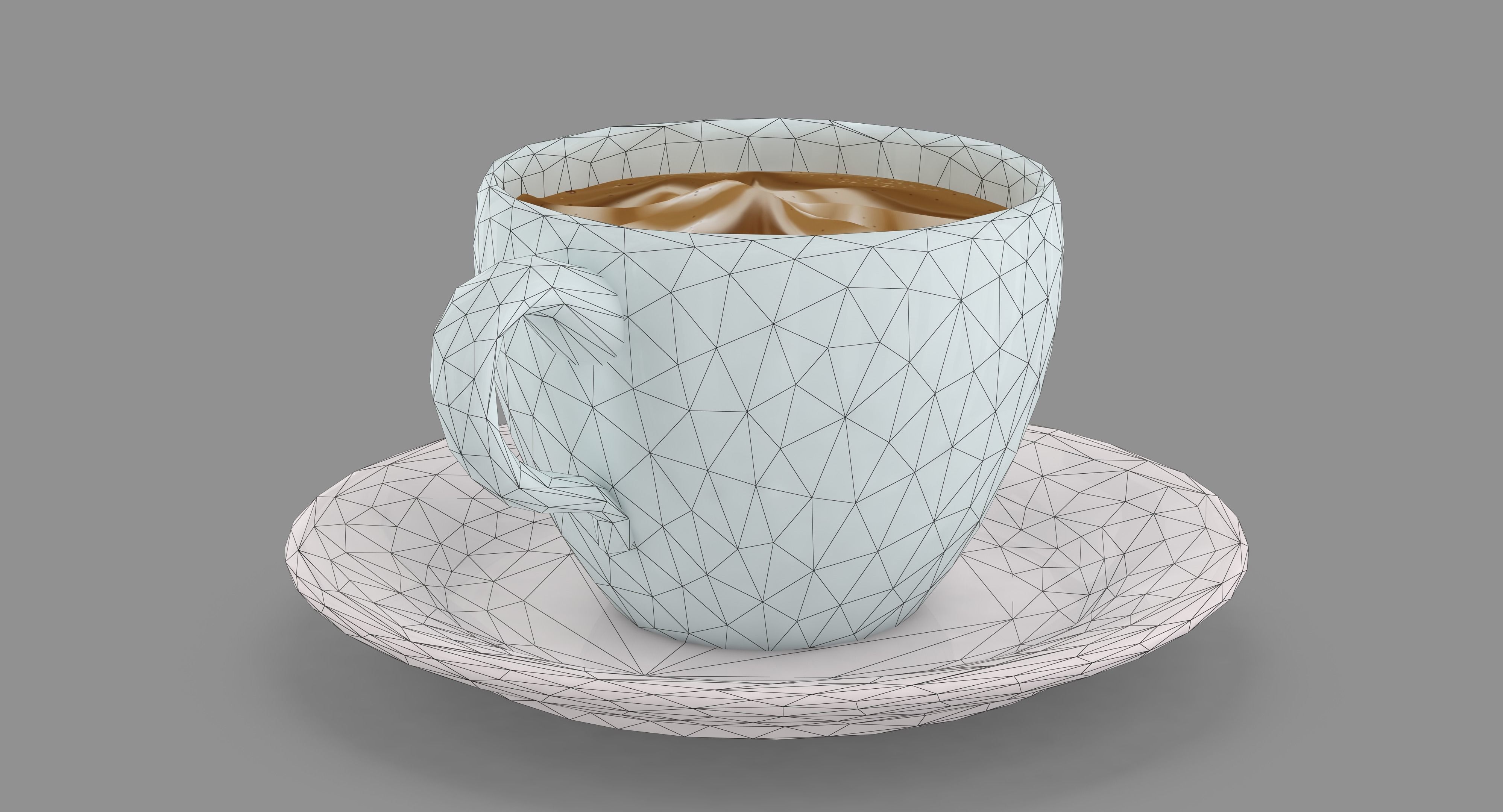 3D model Cappuccino Cup VR / AR / low-poly | CGTrader