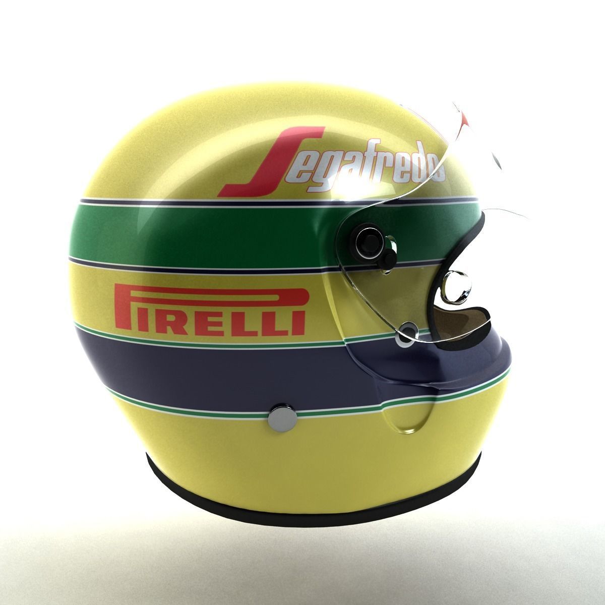 Wanfst Targa In Metallo Vintage Ayrton Senna Low Poly - 20,3x30,5 Cm - Poster Da Parete Per Garage O Pub