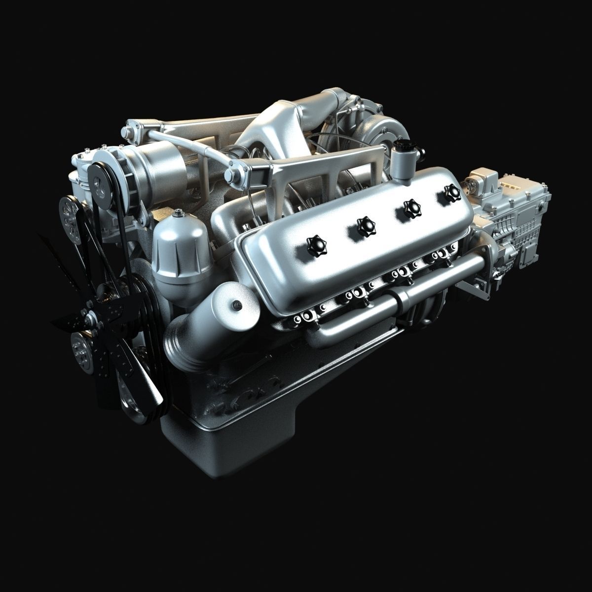 Kraz Engine With Gearbox