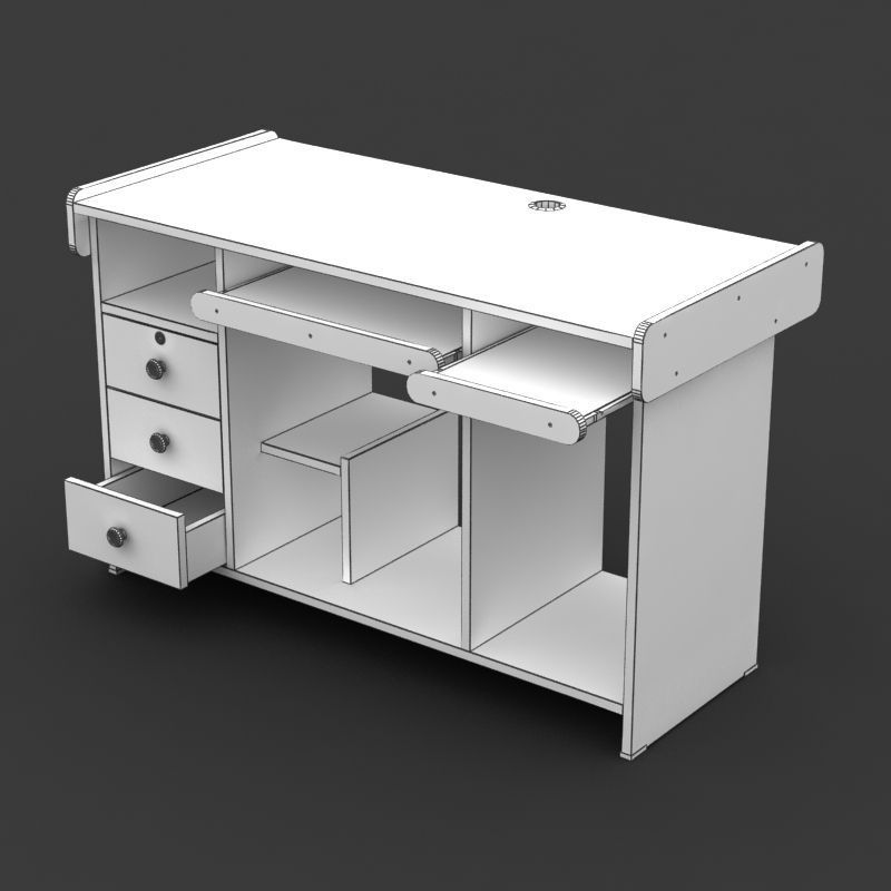 Computer Table 3D model CGTrader