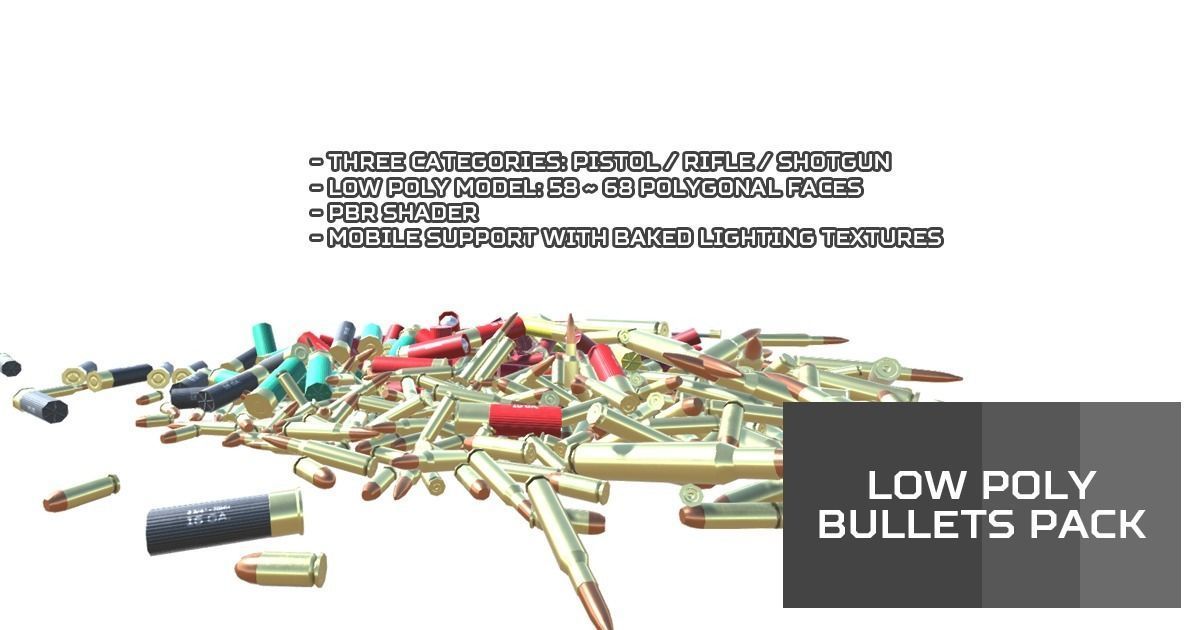 Low Poly Bullets Pack