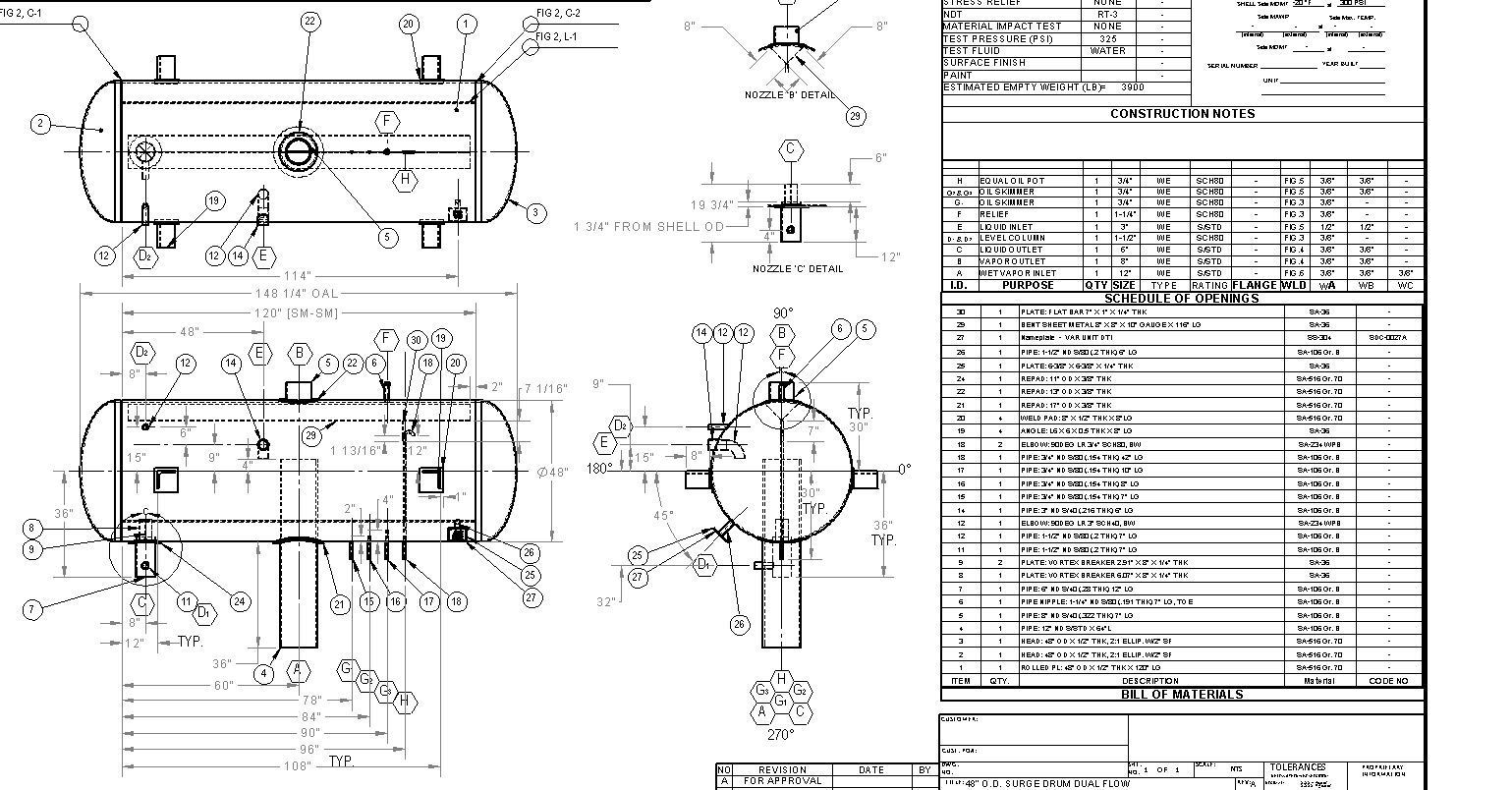 Pressure Vessel With CALCULATIONS 3D model CGTrader