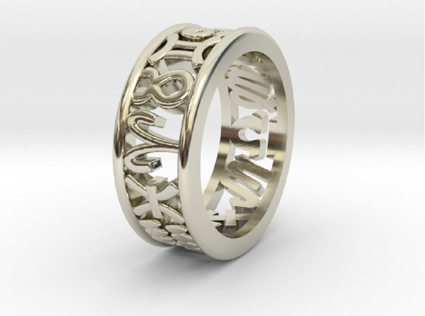 57size Constellation symbol ring 3D print model