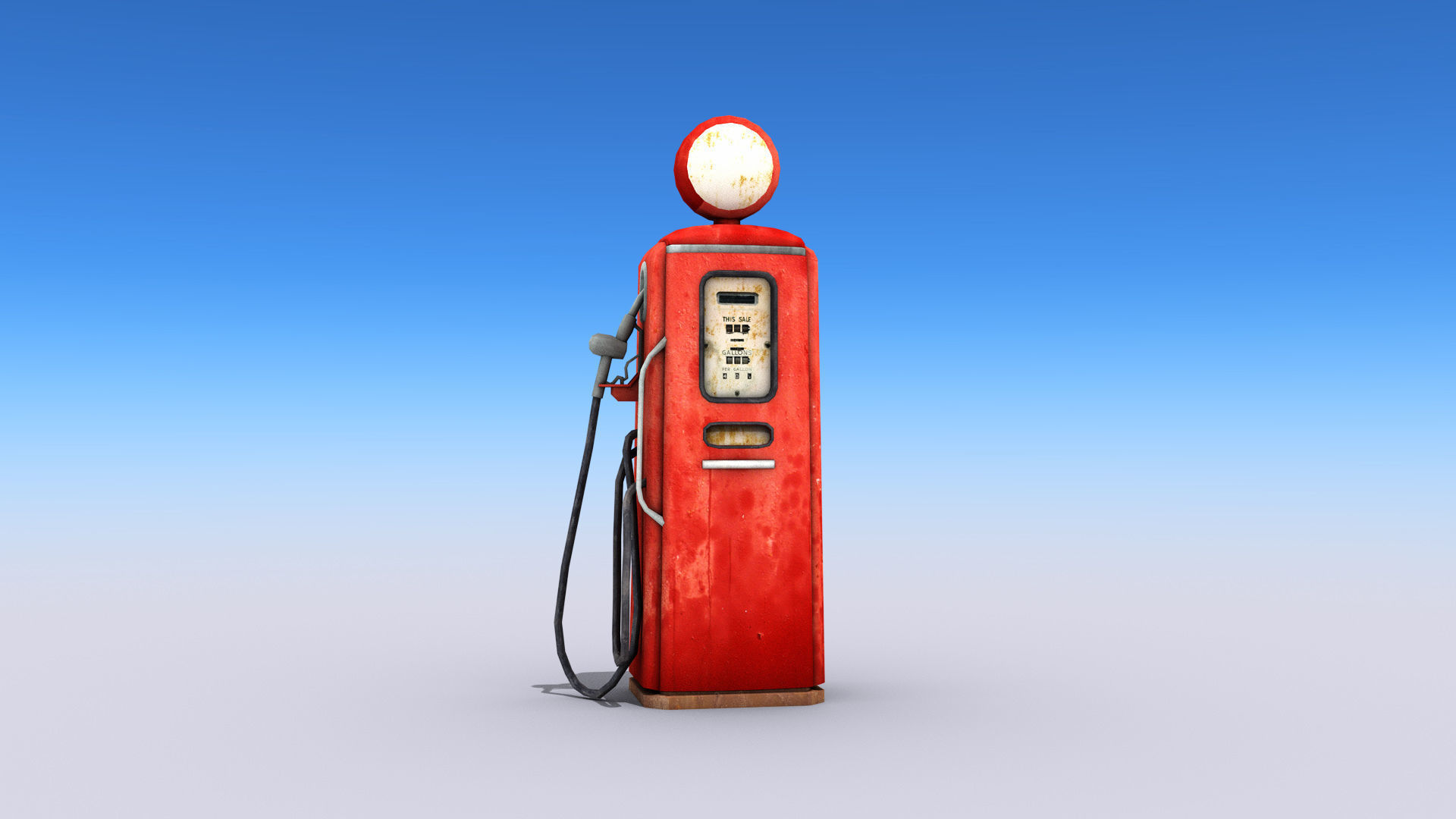 3D model Old Style Gas Pump VR / AR / low-poly | CGTrader