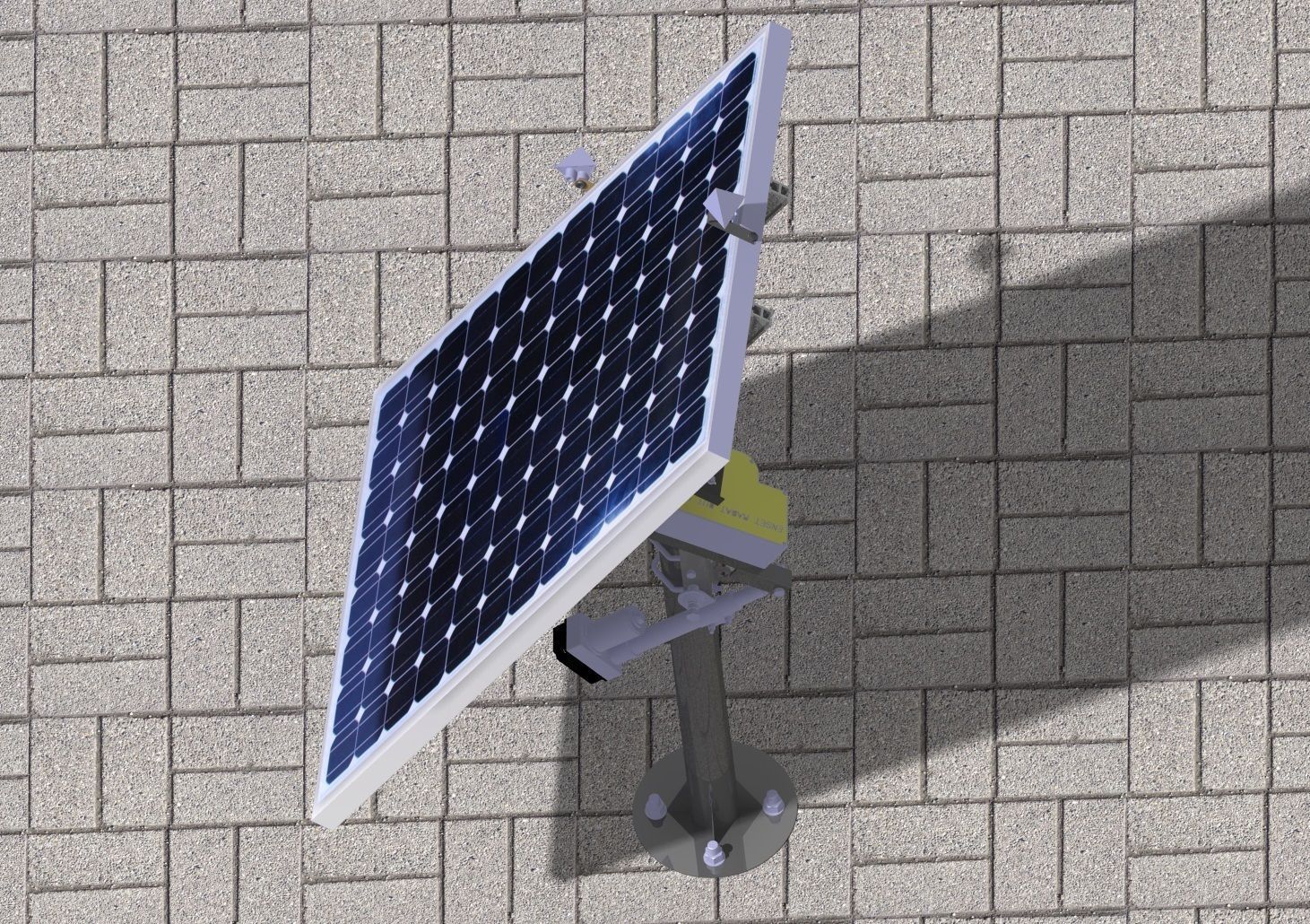 Solar PV tracker free 3D model | CGTrader