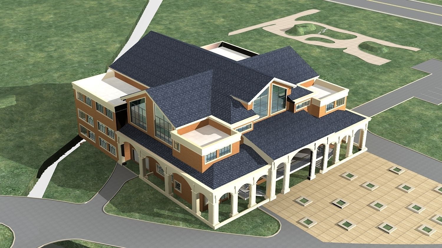 School Building 3D model