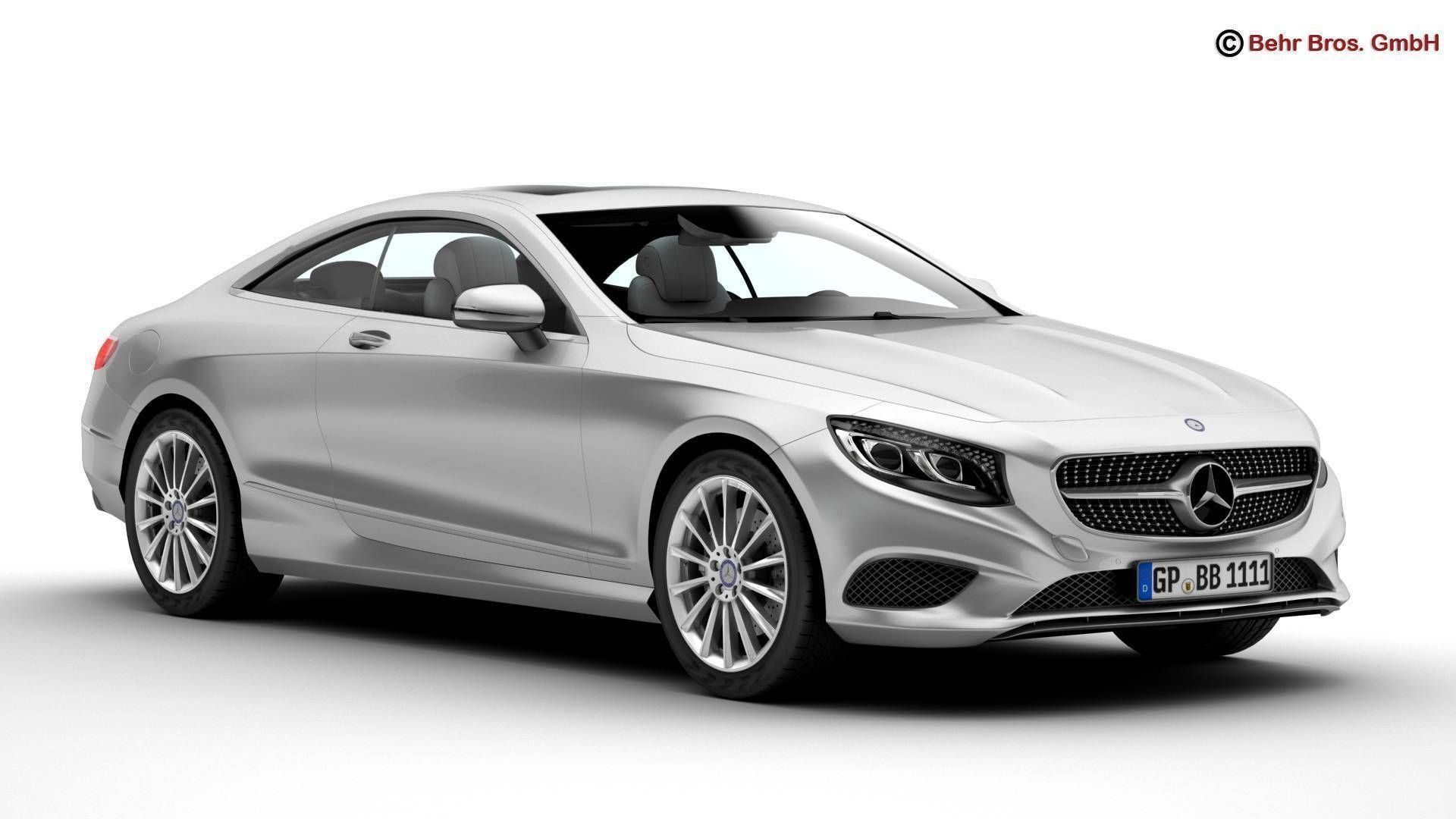 Mercedes S Class Coupe 2015 2 Headlight Ve... 3D Model MAX ...