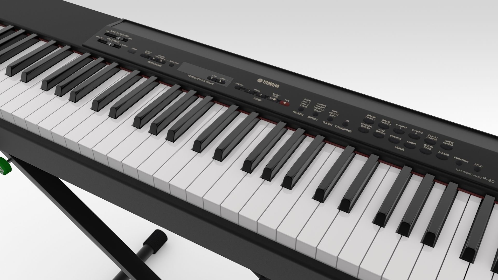 Yamaha Stage Piano P90 3D Model OBJ 3DS FBX C4D