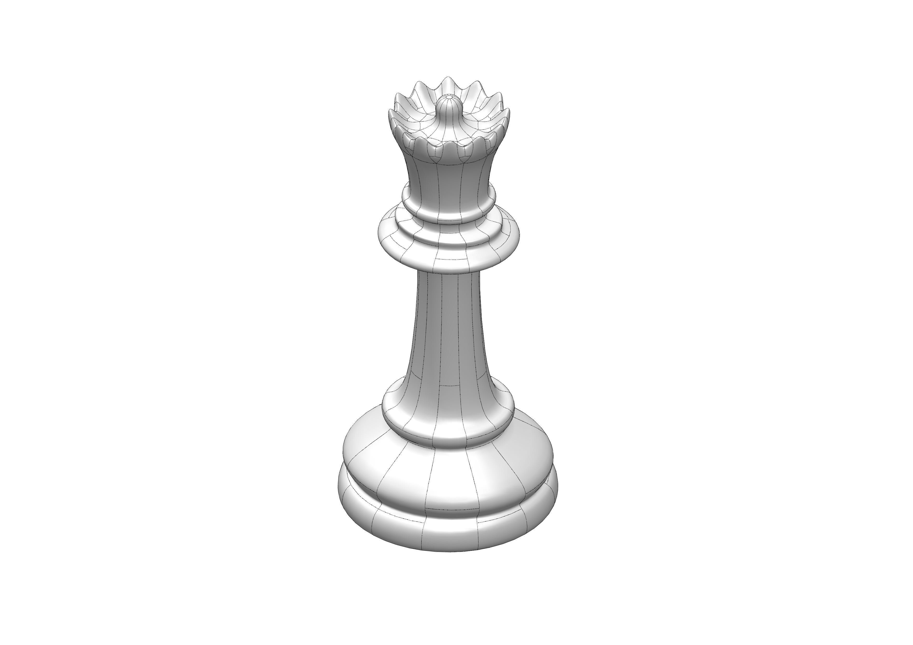 Chess queen 3D model