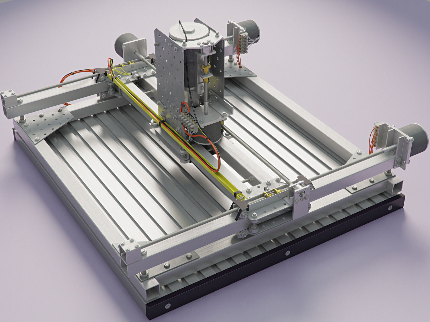 CNC router homebuild 3D model animated rigged | CGTrader