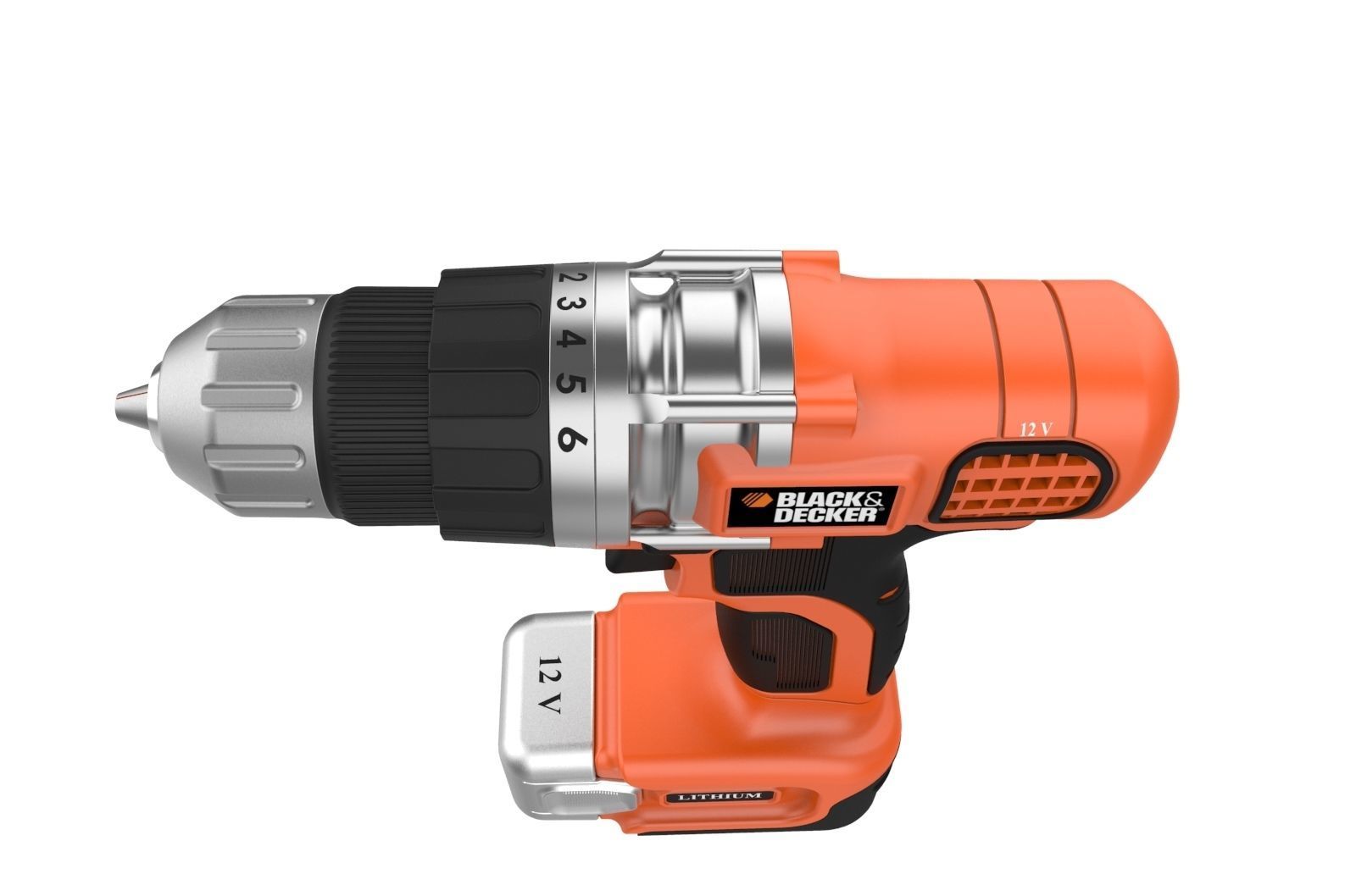 Black and Decker Cordless Drill 3D model 3D printable CGTrader