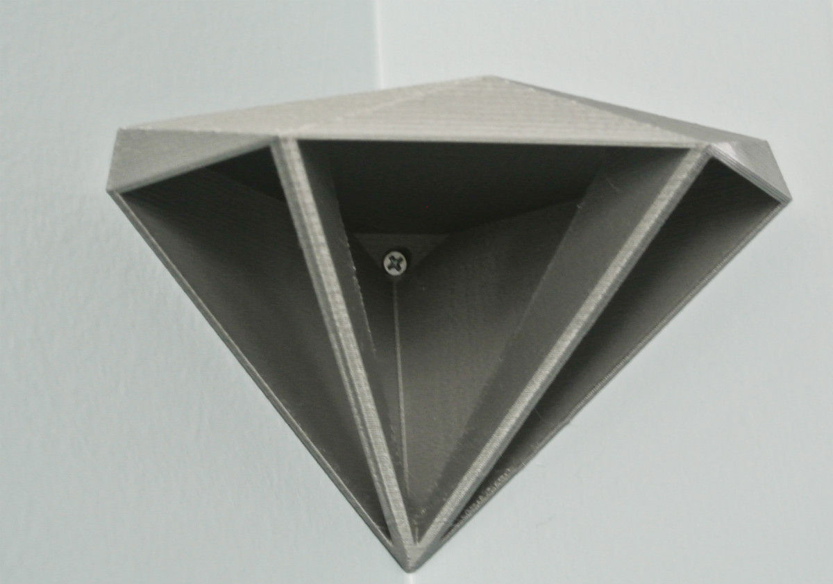 Diamond Corner Shelf 3D Model 3D printable .stl
