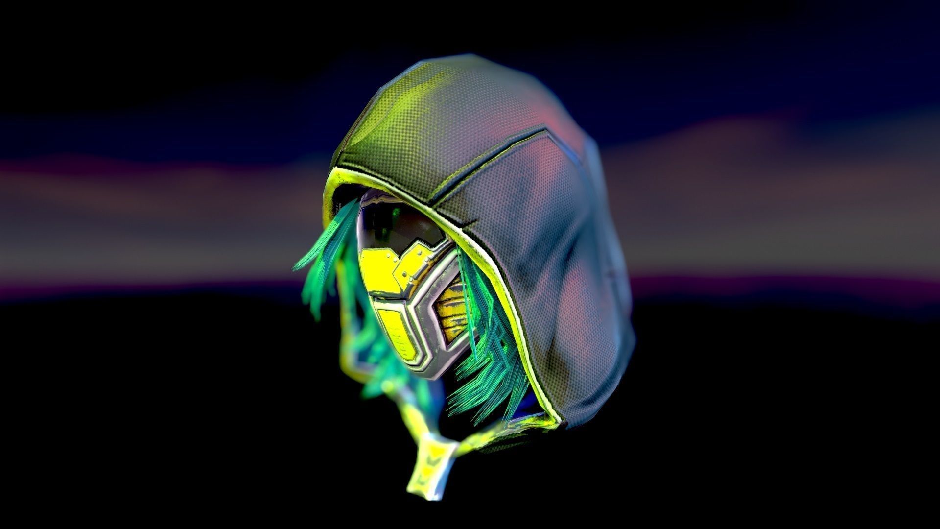 Sci-fi hood mask