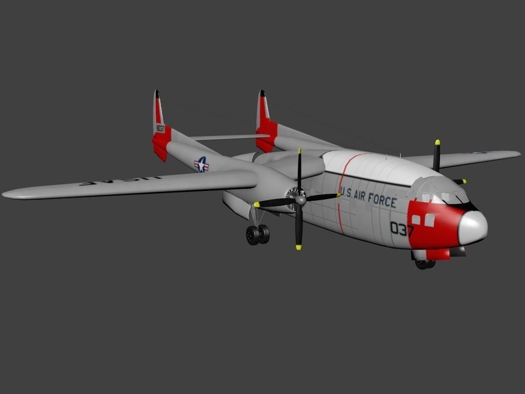 Fairchild C119 Flying Boxcar 3D model CGTrader