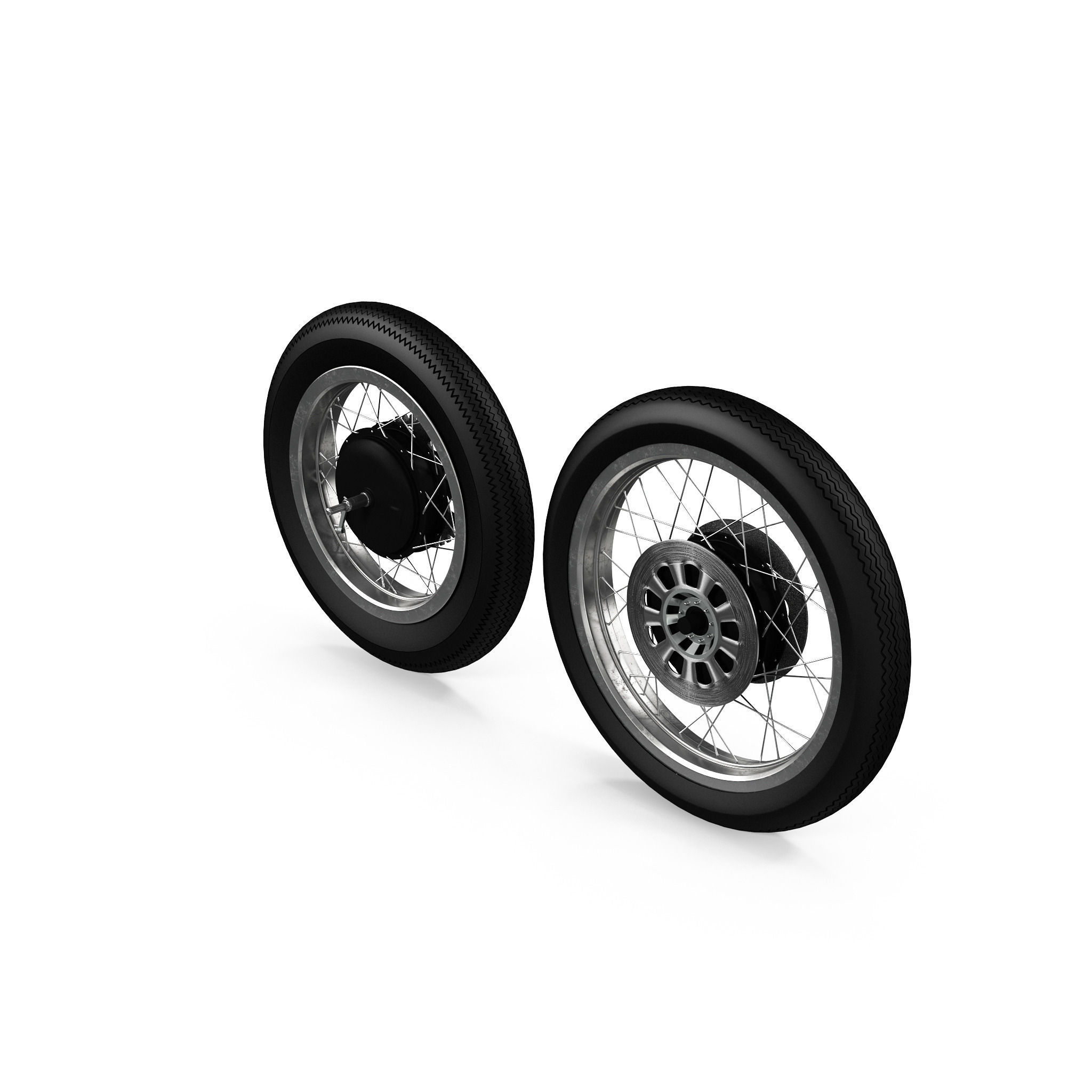 Motorcycle Wheels 3D Model MAX OBJ 3DS FBX