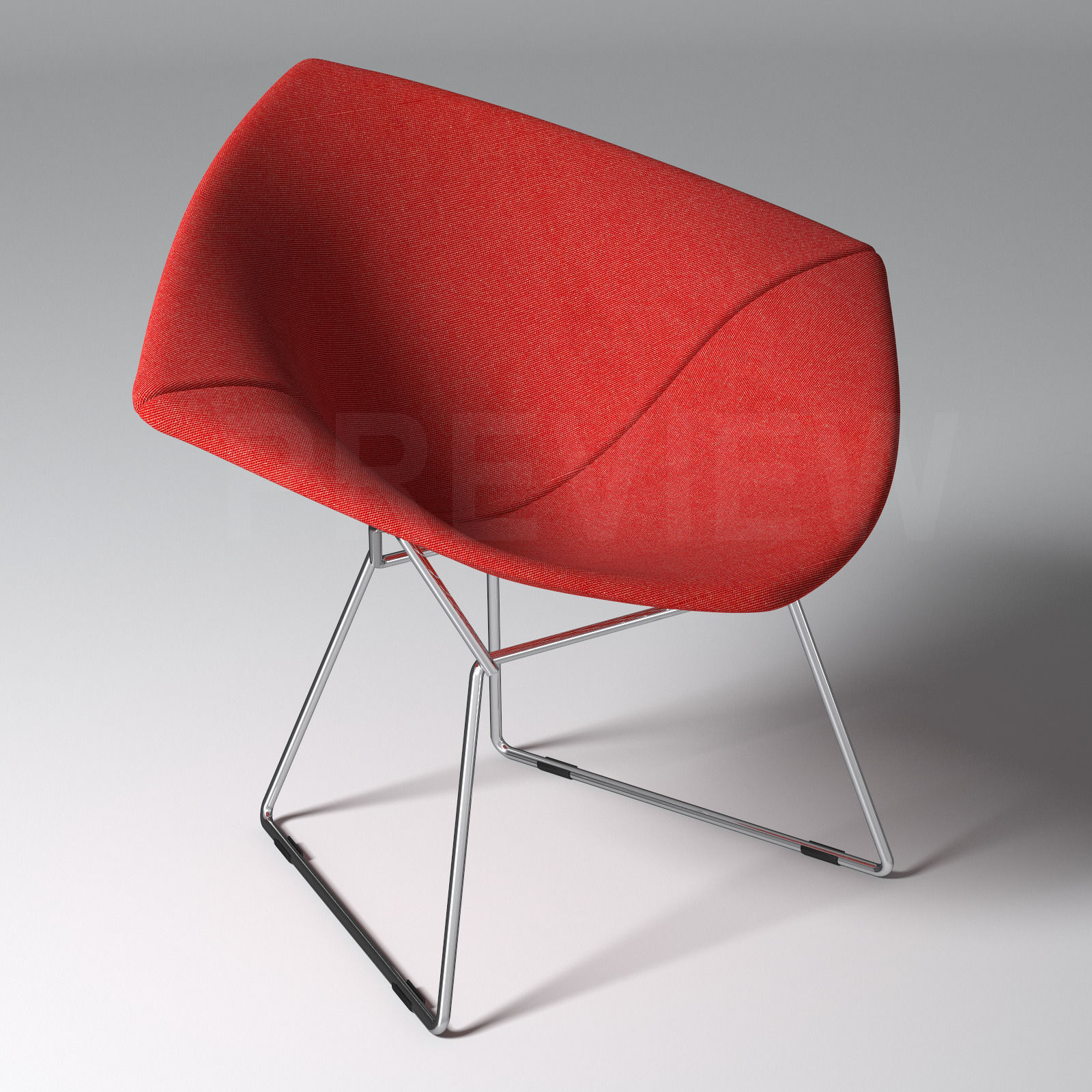 Bertoia Diamond Armchair With Full Cover Knoll 3d Model Max Obj