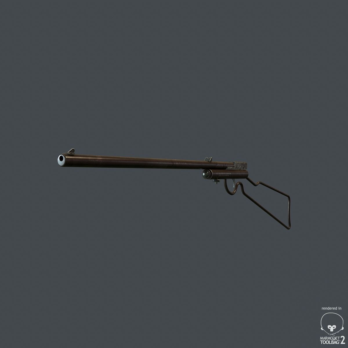 3D model Quackenbush Bicycle Pump Rifle VR / AR / low-poly MAX OBJ FBX ...