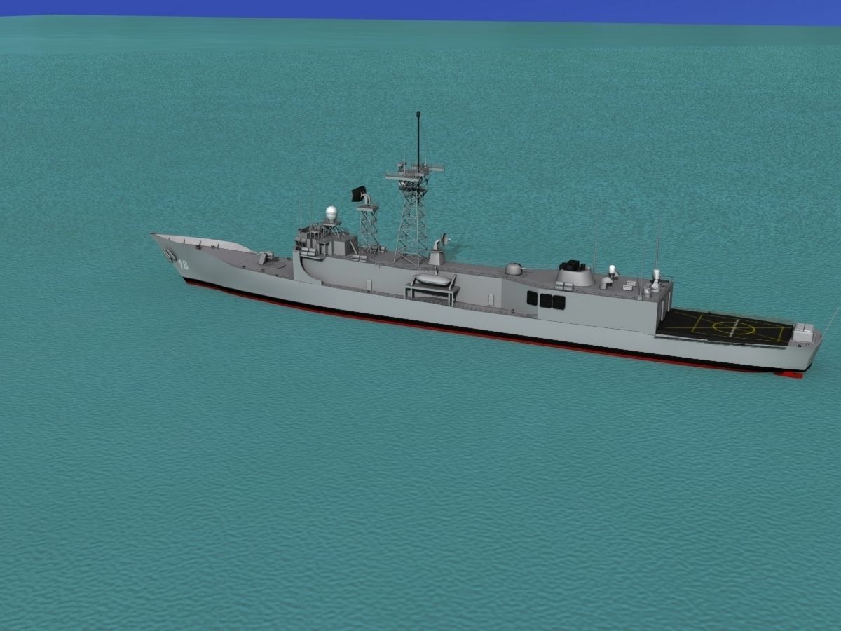 FFG 18 Adelaide Class Frigate HMAS Canberra 3D model