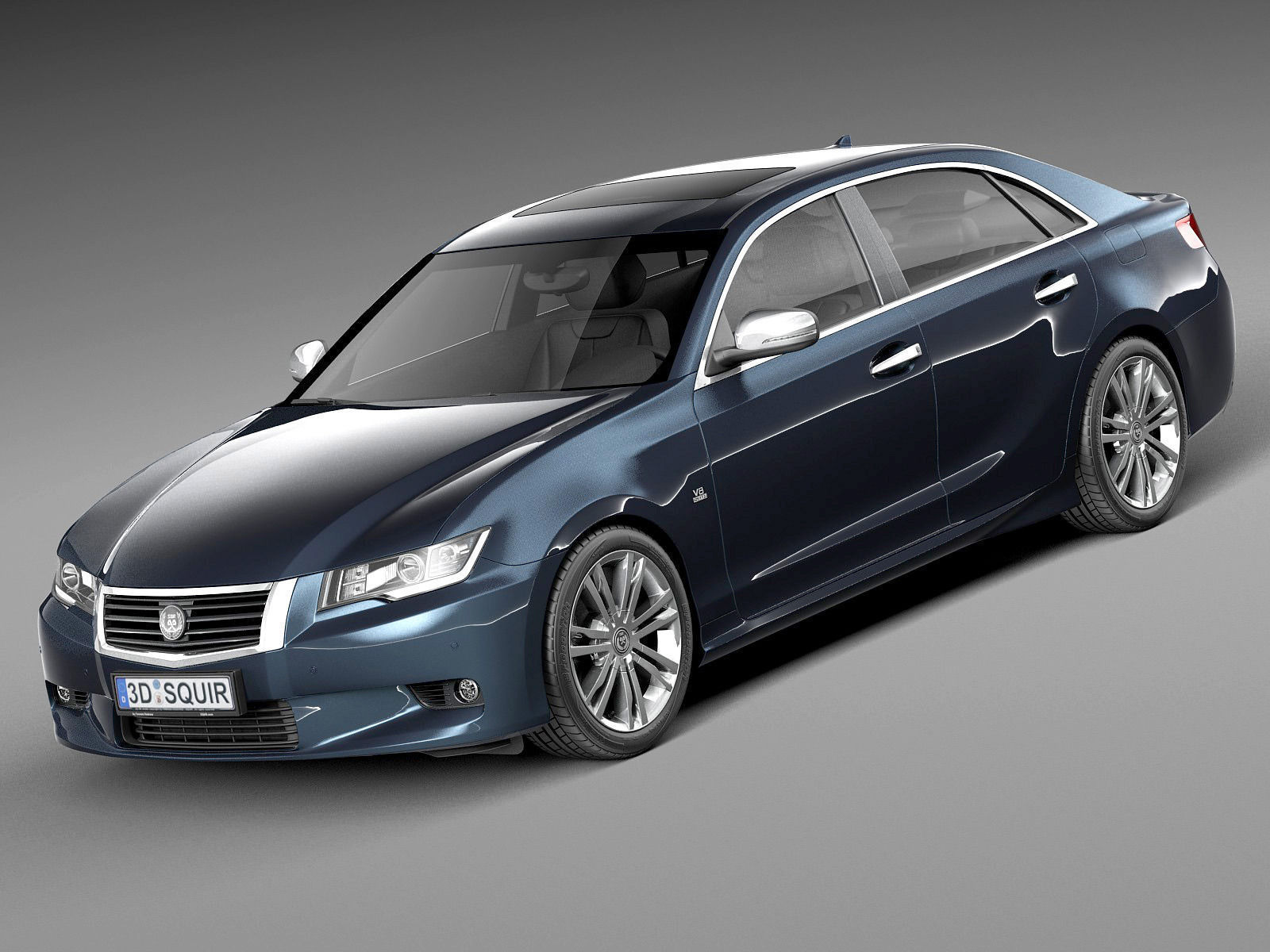 Generic Average Luxury Sedan 2015 3D Model MAX OBJ 3DS FBX ...