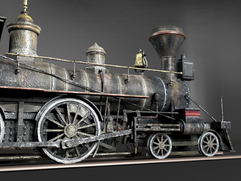 3D model American Steam Locomotive Engine VR / AR / low-poly | CGTrader